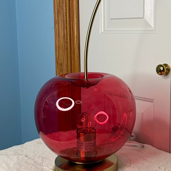 Novogratz Other - Viral Novogratz Red Cherry Table Lamp – TikTok Aesthetic Retro Glass Accent Ligh